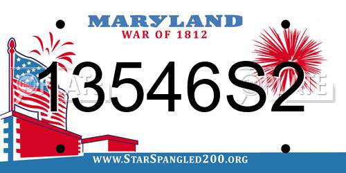 13546S2 Maryland License Plate