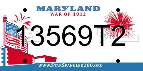 13569T2 Maryland License Plate