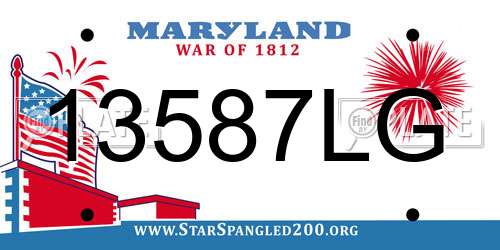 13587LG Maryland License Plate
