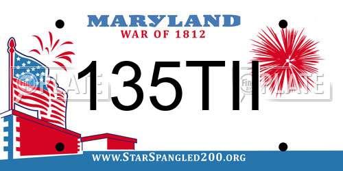 135TII Maryland License Plate