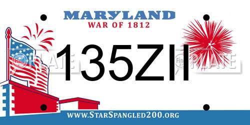 135ZII Maryland License Plate