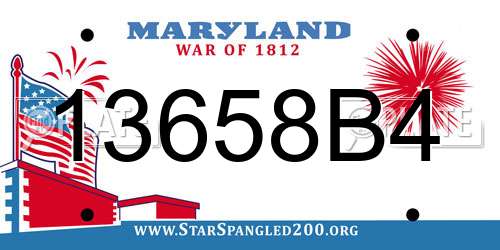 13658B4 Maryland License Plate