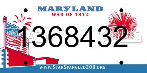 1368432 Maryland License Plate