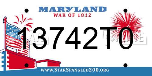 13742T0 Maryland License Plate