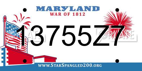 13755Z7 Maryland License Plate