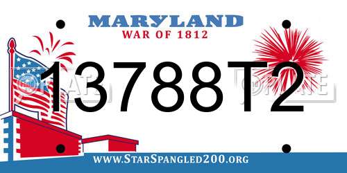 13788T2 Maryland License Plate