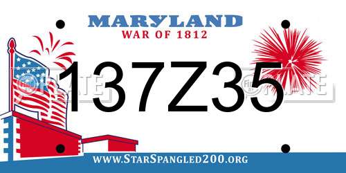 137Z35 Maryland License Plate