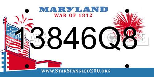 13846Q8 Maryland License Plate
