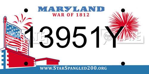 13951Y Maryland License Plate