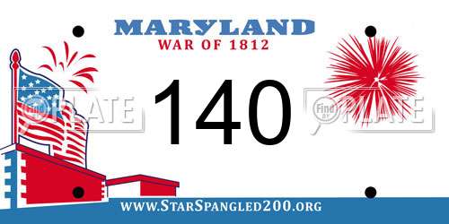 140 Maryland License Plate