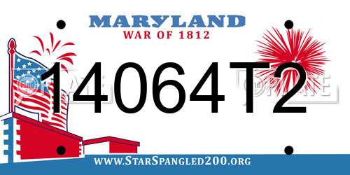 14064T2 Maryland License Plate