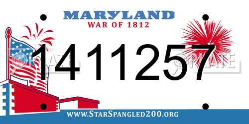 1411257 Maryland License Plate