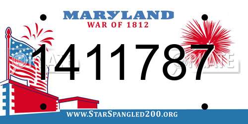 1411787 Maryland License Plate