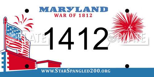 1412 Maryland License Plate