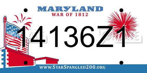 14136Z1 Maryland License Plate