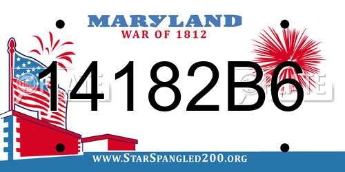 14182B6 Maryland License Plate