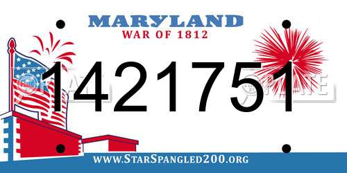 1421751 Maryland License Plate
