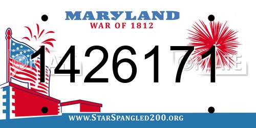 1426171 Maryland License Plate