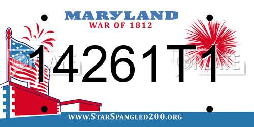 14261T1 Maryland License Plate