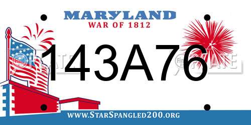 143A76 Maryland License Plate