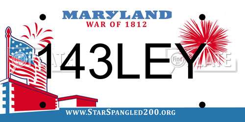 143LEY Maryland License Plate