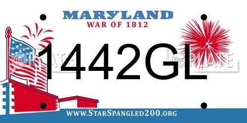 1442GL Maryland License Plate