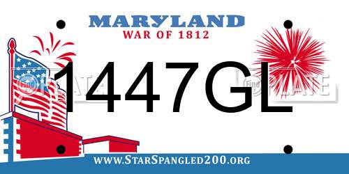 1447GL Maryland License Plate