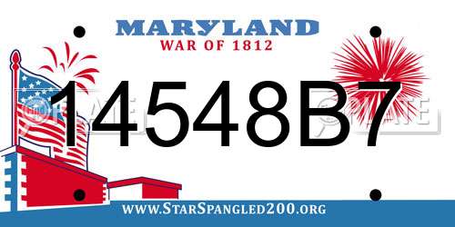 14548B7 Maryland License Plate