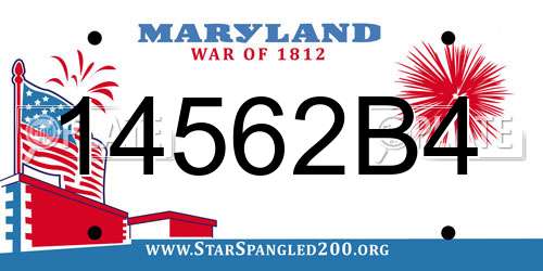 14562B4 Maryland License Plate