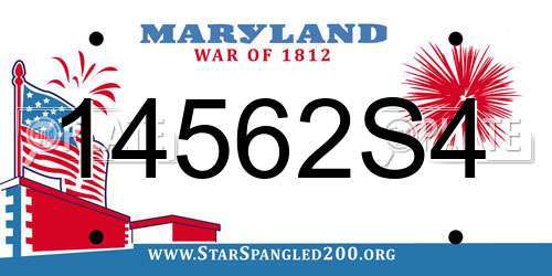 14562S4 Maryland License Plate
