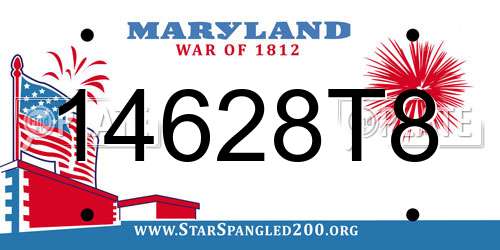 14628T8 Maryland License Plate