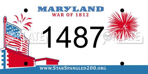1487 Maryland License Plate