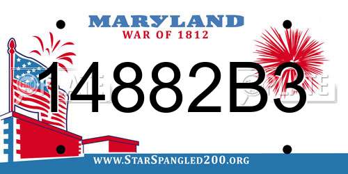 14882B3 Maryland License Plate