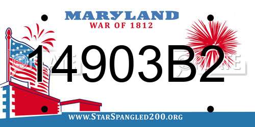 14903B2 Maryland License Plate