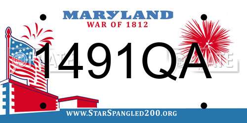 1491QA Maryland License Plate