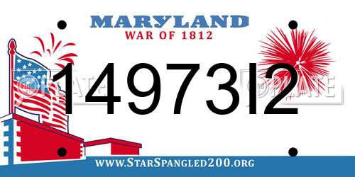 14973I2 Maryland License Plate