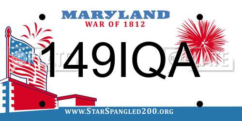 149IQA Maryland License Plate