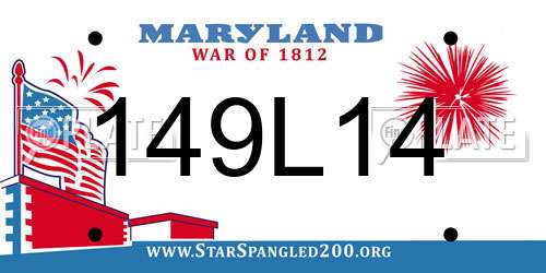 149L14 Maryland License Plate