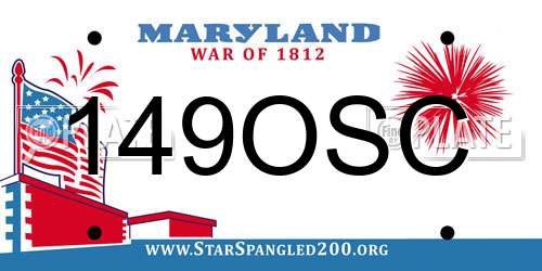 149OSC Maryland License Plate