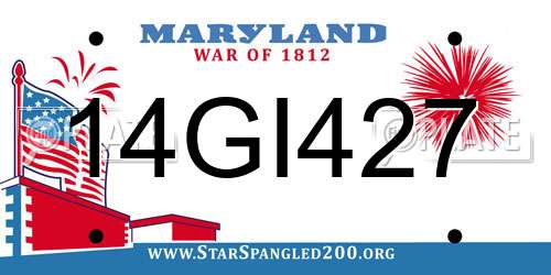 14GI427 Maryland License Plate