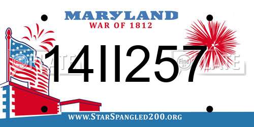 14II257 Maryland License Plate