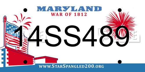 14SS489 Maryland License Plate