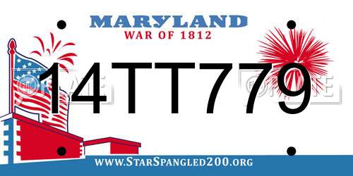 14TT779 Maryland License Plate