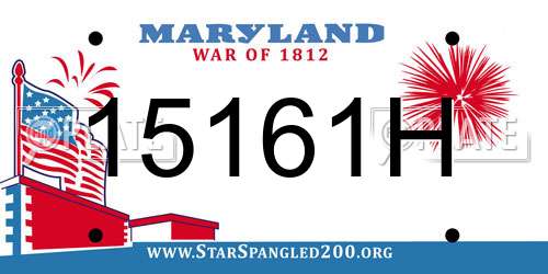 15161H Maryland License Plate