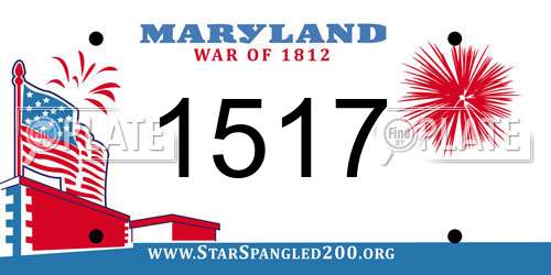 1517 Maryland License Plate