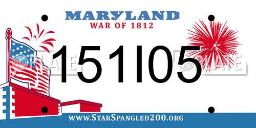 151I05 Maryland License Plate