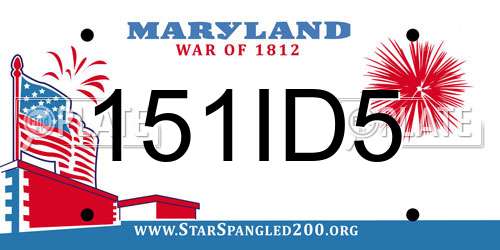 151ID5 Maryland License Plate