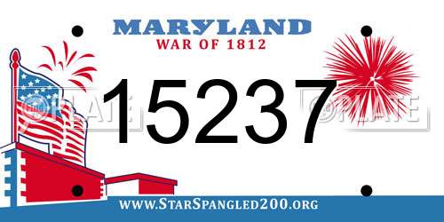 15237 Maryland License Plate