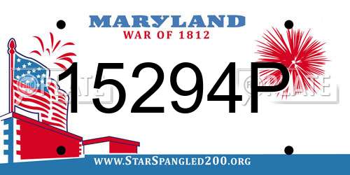 15294P Maryland License Plate