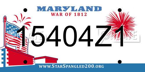 15404Z1 Maryland License Plate
